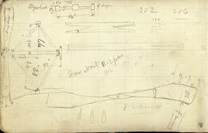 Notebook: Horace Short's notebook - sketches of Wright Flyer at Pau
