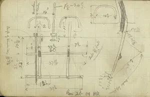 Notebook: Horace Short's notebook - sketches of Wright Flyer at Pau
