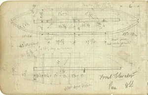 Horace: Horace Short's notebook - sketches of Wright Flyer at Pau