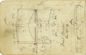 Horace: Horace Short's notebook - sketches of Wright Flyer at Pau