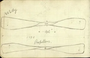 Horace: Horace Short's notebook - sketches of Wright Flyer at Pau