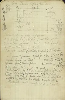 Horace: Horace Short's notebook - sketches of Wright Flyer at Pau