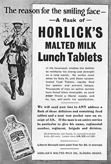 Supplements: Horlick's advertisement, World War I