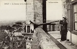 Dole: The Horn blower at the Cathedral of Dole, France
