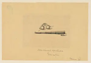 Rimmed: Horn-rimmed spectacles - telescope