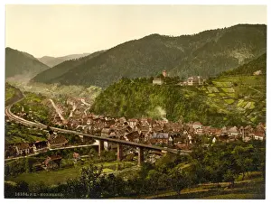 Hornberg: Hornberg, general view, Black Forest, Baden, Germany
