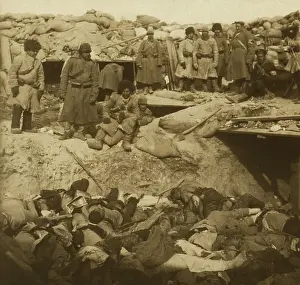 Disturbing: The horrors of modern war! A trench filled with