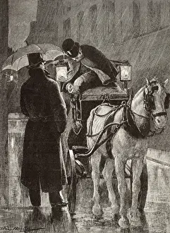 Blinkers: Horse Cab, Paris 1879