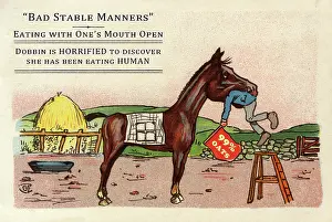 Outcry: A horse disgusted to find she is eating HUMAN !