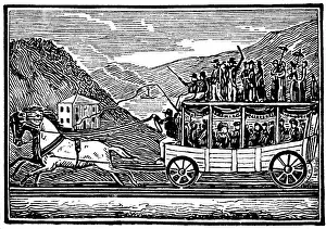 Ohio: Horse-drawn carriage on the Baltimore and Ohio