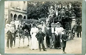 Shanklin: Horse-drawn Carriage with Holidaymakers, Shanklin, Isle of W