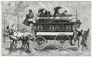Generale: Horse-drawn open double decker bus 1878