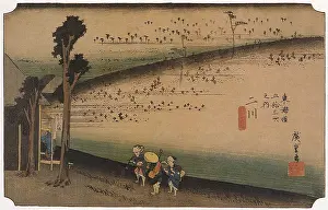 Graze: Horse Fair, by Hiroshige