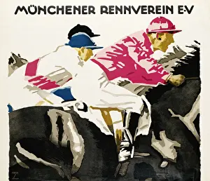 Equitation: Horse racing poster