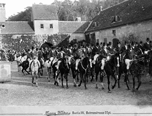 Schloss: Horse riding in the Grunewald, around 1900