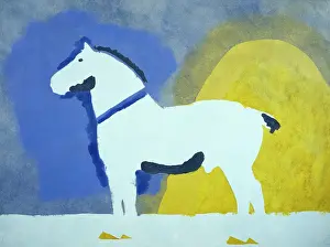 Haystack: Horse and Stack ' white horse & haystack