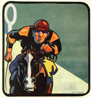 Jockeys: Horseracing poster by Stephen Chapman