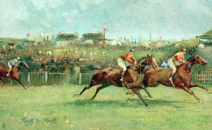 Thoroughbreds: Horseracing scene - Neck to Neck