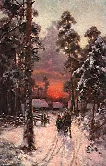 Gunther: Horses and Carriage on Winter Road