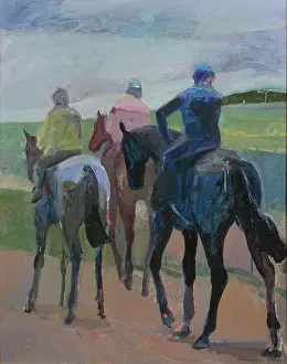 Newmarket: Three Horses: Newmarket Heath