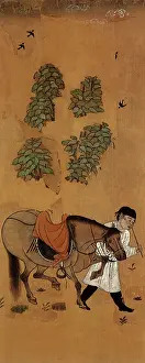 800s: Horses at Pasture, left panel