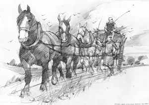 Rievaulx: Horses pulling cart