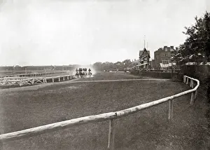Shanghai: Horses racing at Shanghai racecourse, China, circa 1880s