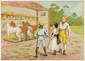 Freddy: Horses in stables 1884