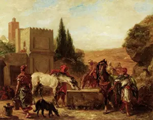 Trough: Horses at a Trough, by Delacroix
