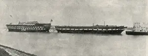 Ambulances: Hospital ships Atlas, Endymion, Castalia, at Long Reach
