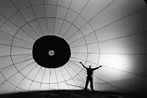Inflating: Hot air balloon