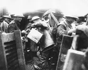 Refreshments: Hot coffee served to ANZAC troops on front line, WW1