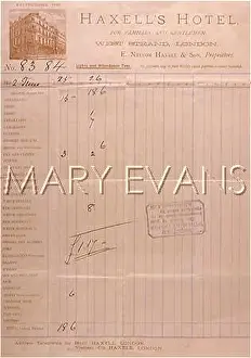 HOTEL BILL 1892