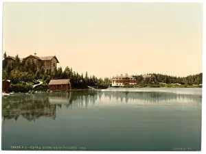 Tatra: Hotel and Csorber (i.e. Csorba) See, Tatra, Austro-Hungary