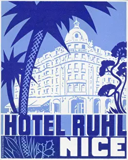 Ruhl: Hotel Ruhl luggage label