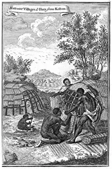 Erecting: HOTTENTOT VILLAGE 1750