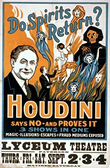 Magic Circle: Houdini, poster art for magic show by Harry ?