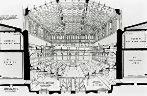Debating: House of Commons - Debating Chamber & Division Lobbies