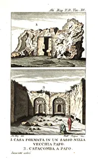 Catacomb: House constructed in a rock at Old Paphos