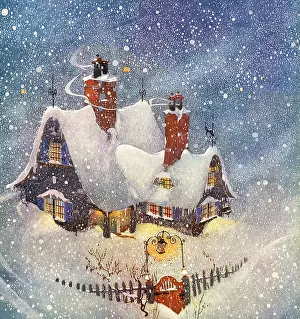 Blizzard: House Covered in Snow