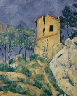 Flattened: House with the Cracked Walls, by Paul Cezanne