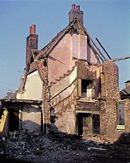 Brickwork: House under demolition