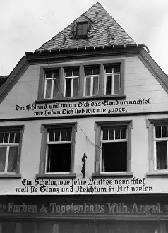 Verse: House with inscriptions in St. Wendel, 1933/35