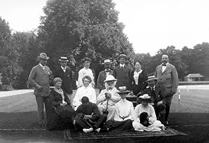 The Linda Etchart Lantern Slide Collection: House Party - Group on the Lawn