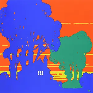 Bold: House at sunset