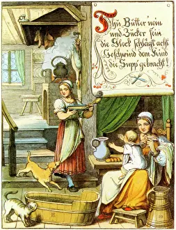 Knaben: household, kitchen and kitchenware, illustration