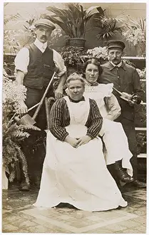 Jul23: Four household servants, c.1900