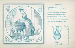 Washday: Housemaid does the laundry (Monday)