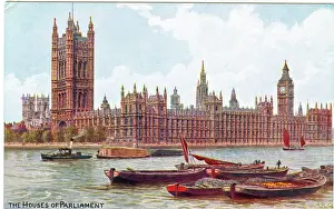 Lords: The Houses of Parliament from across the River Thames