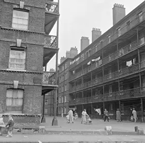 Pushchairs: Housing Estate In London
